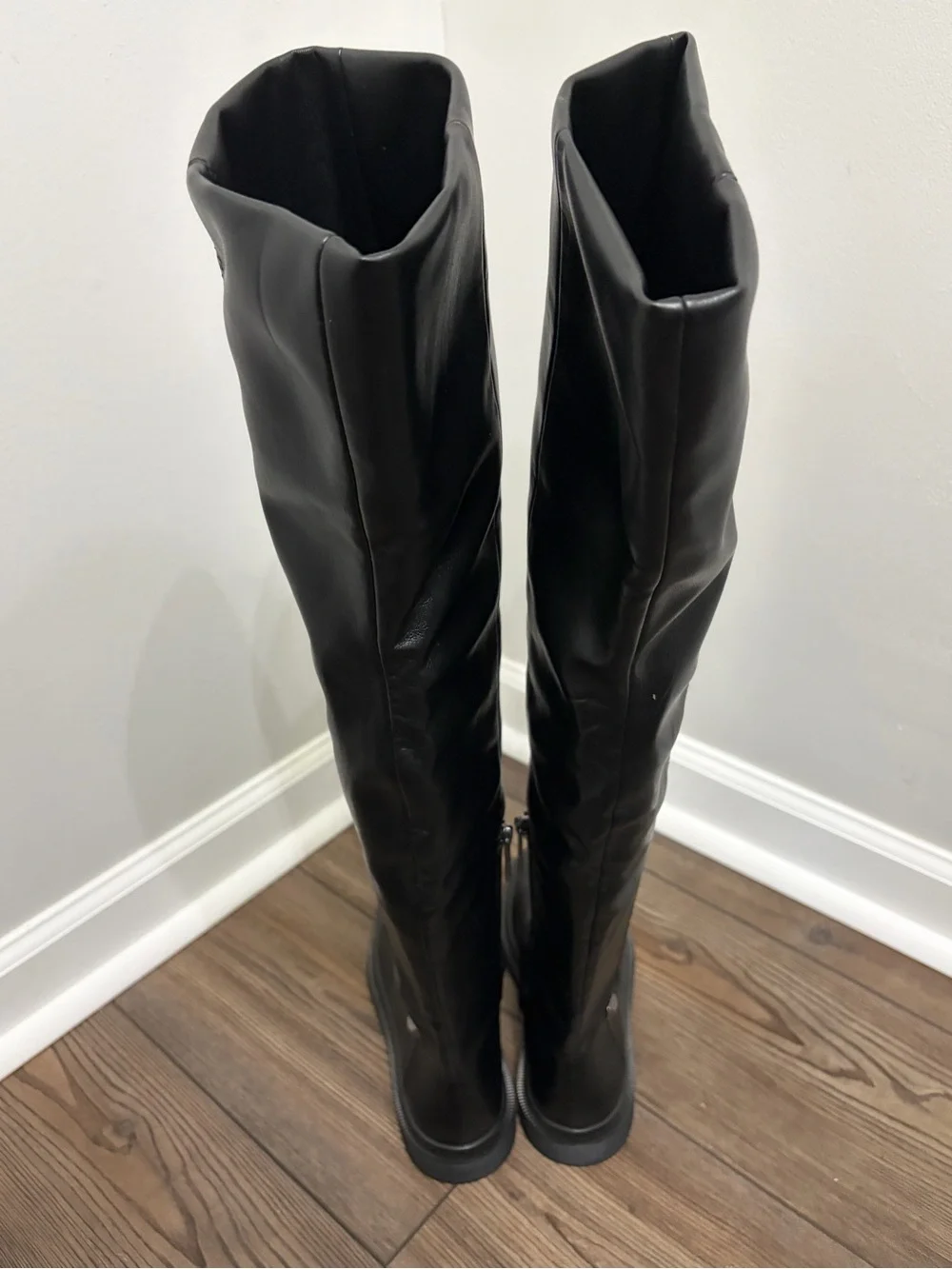 Franco Sarto Black Over-the-Knee Stretch Boots